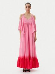 PINKO Sukienka letnia Io Canto Abito 104950 A2G4 Różowy Relaxed Fit. Czerwone sukienki damskie Pinko, bez wzorów, z bawełny, bez ramiączek. Za 999.99 zł.
