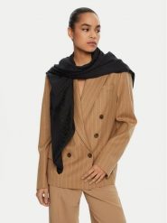 Calvin Klein Chusta K60K612971 Czarny. Czarne chusty damskie Calvin Klein, bez wzorów, z materiału. Za 269.99 zł.