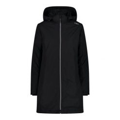 Parka dla kobiet CMP. Czarne parki damskie CMP, xs, bez kaptura. W wyprzedaży za 471.60 zł.