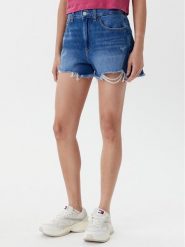 Tommy Jeans Szorty jeansowe DW0DW20096 Niebieski Regular Fit. Niebieskie szorty damskie Tommy Jeans, bez wzorów, z bawełny. Za 229.99 zł.