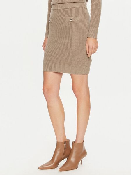 Guess Spódnica ołówkowa Zylee W4BD64 Z2WX0 Beżowy Slim Fit. Brązowe spódnice damskie Guess, l, z aplikacjami, z syntetyku. Za 179.99 zł.