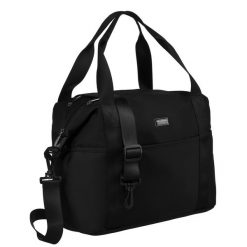 Shopperka czarna Peterson PTN CTY-12. Czarne torebki klasyczne damskie Peterson, z nylonu, przez ramię, bez dodatków. Za 89.99 zł.