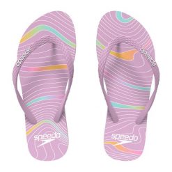 Klapki basenowe damskie Speedo Flip Flop Af. Fioletowe klapki damskie Speedo, bez wzorów, bez obcasa, bez zapięcia. Za 79.99 zł.