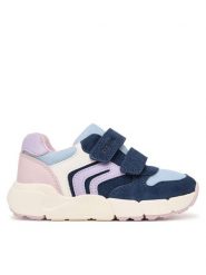 Geox Sneakersy B Flexyper Mini Girl B656NA 01422 CF48S S Granatowy. Niebieskie buty sportowe dziewczęce Geox, bez wzorów, ze skóry, bez zapięcia. Za 269.99 zł.