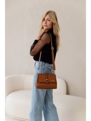 Lia Biassoni Skórzana torebka w kolorze jasnobrązowym - 23 x 19 x 12 cm rozmiar: onesize. Brązowe torebki klasyczne damskie Lia Biassoni, z materiału, przez ramię, bez dodatków. Za 282.99 zł.