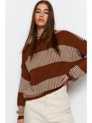 Trendyol Sweter w kolorze jasnobrązowym rozmiar: S. Brązowe swetry klasyczne damskie Trendyol, s, bez kołnierzyka. Za 61.17 zł.