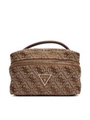 Guess Kosmetyczka PW7579 P6361 Beżowy. Brązowe kosmetyczki damskie Guess, z materiału, bez dodatków. Za 214.99 zł.