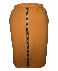 Pomarańczowa dresowa spódnica Bea na gumce OSTATNIE SZTUKI PLUS SIZE XXL. Brązowe spódnice damskie Moda Size Plus Iwanek, l, z aplikacjami, z bawełny, eleganckie, midi. W wyprzedaży za 49.90 zł.
