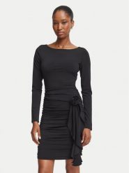 Guess Sukienka koktajlowa W6BK19 K6104 Czarny Slim Fit. Czarne sukienki damskie Guess, z aplikacjami, z syntetyku, wizytowe, bez ramiączek. Za 524.99 zł.