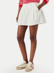 Tommy Jeans Spódnica mini DW0DW22971 Biały Relaxed Fit. Białe spódnice damskie Tommy Jeans, bez wzorów, z bawełny, mini. Za 369.99 zł.