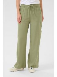 Kaffe Spodnie w kolorze zielonym rozmiar: 44. Zielone spodnie materiałowe damskie Kaffe, bez wzorów, z materiału. Za 104.99 zł.