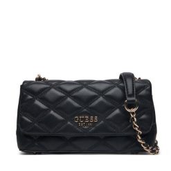 Torebka Guess. Czarne torebki wieczorowe damskie Guess, z aplikacjami, bez dodatków. Za 349.99 zł.