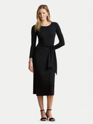 LAUREN RALPH LAUREN Sukienka codzienna 200973598004 Czarny Regular Fit. Czarne sukienki damskie Lauren Ralph Lauren, bez wzorów, z syntetyku, bez ramiączek. Za 989.99 zł.