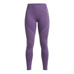 LEGGINSY VANISH BEZ SZWÓW FIOLETOWE DAMSKIE. Fioletowe legginsy damskie Under Armour, m, bez wzorów, z dzianiny. Za 308.20 zł.