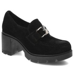 Czarne Półbuty Lemar Damskie Eleganckie Buty. Czarne półbuty damskie Lemar, na wiosnę, bez wzorów, ze skóry, bez obcasa, na obcasie, bez zapięcia. Za 339.00 zł.