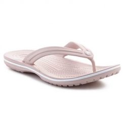 Japonki damskie Crocs Flip. Czerwone klapki damskie Crocs, bez wzorów, z materiału, bez obcasa, bez zapięcia. Za 236.00 zł.