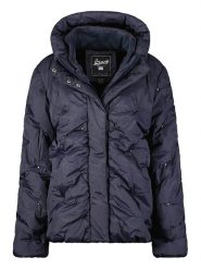 Geographical Norway Kurtka zimowa "Berola" w kolorze granatowym rozmiar: M. Niebieskie kurtki damskie Geographical Norway, na zimę, m, bez wzorów, z puchu, bez kaptura. Za 266.01 zł.