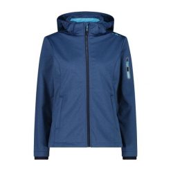 Damska kurtka turystyczna z kapturem CMP. Niebieskie kurtki damskie CMP, bez wzorów, z kapturem. Za 382.50 zł.