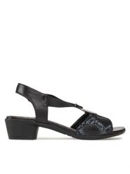 Go Soft Sandały WI23-BETTY-06 Czarny. Czarne sandały damskie GO SOFT, bez wzorów, ze skóry, bez obcasa, na słupku, bez zapięcia. Za 129.99 zł.