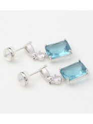 U.S. Polo Assn. Kolczyki-wkrętki z kryształami rozmiar: onesize. Niebieskie kolczyki damskie U.S. Polo Assn., z kryształem, metalowe. Za 100.99 zł.