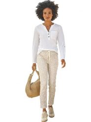 Heine Koszulka w kolorze kremowym rozmiar: 40. Brązowe koszulki damskie Heine, bez wzorów, bez kołnierzyka, bez ramiączek. Za 70.41 zł.