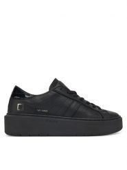 D.A.T.E. Sneakersy Hill Low Platform W431-HP-MN Czarny. Czarne obuwie sportowe damskie D.A.T.E., ze skóry, bez zapięcia. Za 609.99 zł.
