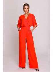 Stylove Kombinezon w kolorze pomarańczowym rozmiar: S. Pomarańczowe kombinezony damskie Stylove, s, bez wzorów, bez kołnierzyka, bez ramiączek. Za 232.78 zł.