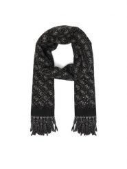 Guess Szalik AW5658 POL03 Czarny. Czarne szaliki damskie Guess, z aplikacjami, z poliesteru. Za 234.99 zł.