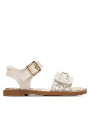 MICHAEL Michael Kors Sandały Kieran MK03828256 Biały. Białe sandały dziewczęce MICHAEL Michael Kors, ze skóry, bez obcasa, bez zapięcia. Za 339.99 zł.