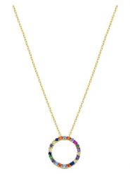 Luxenter Naszyjnik z elementem ozdobnym rozmiar: onesize. Żółte naszyjniki damskie Luxenter, z cyrkonią, srebrne. Za 173.99 zł.