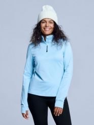 Bluza narciarska - Damskie - Arctic 2.0 - Ice Blue. Niebieskie bluzy damskie POEDERBAAS, na zimę, m, bez wzorów, z elastanu, bez kaptura. Za 177.72 zł.