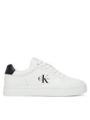 Calvin Klein Jeans Sneakersy Classic Cupsole Mono Lth Wn YW0YW01902 Biały. Białe obuwie sportowe damskie Calvin Klein Jeans, z jeansu, bez zapięcia. Za 349.99 zł.