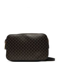 Calvin Klein Torebka Emblem Aop Elongated Camera Bag LV04F3268G Czarny. Czarne listonoszki damskie Calvin Klein, bez wzorów, ze skóry, bez dodatków. Za 399.99 zł.
