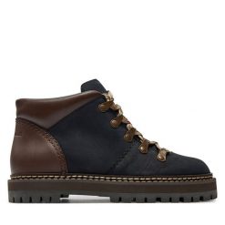 Botki See By Chloé. Czarne botki damskie See By Chloé, bez obcasa, na płaskiej podeszwie, bez zapięcia. Za 1,929.00 zł.