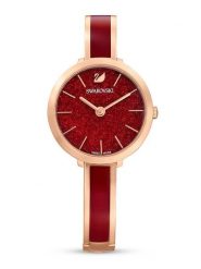 Swarovski Zegarek kwarcowy w kolorze różowozłoto-czerwonym rozmiar: onesize. Czerwone, analogowe zegarki damskie Swarovski, ze stali. Za 630.99 zł.