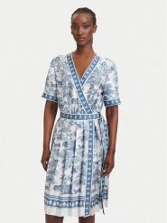 Fracomina Sukienka codzienna FS26SD1010W435K5 Niebieski jasny Regular Fit. Niebieskie sukienki damskie Fracomina, bez wzorów, z wiskozy, bez ramiączek. Za 809.99 zł.