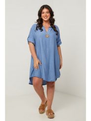 Curvy Lady Sukienka w kolorze niebieskim rozmiar: 40/42. Niebieskie sukienki damskie Curvy Lady, bez wzorów, klasyczne, bez ramiączek. Za 123.25 zł.