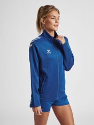 Kurtka damska Hummel hmlcore xk. Niebieskie kurtki damskie Hummel, s, bez wzorów, z materiału, bez kaptura. Za 159.50 zł.