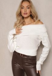 Jasnobeżowy Sweter z Dekoltem Opuszczonym na Ramiona Parila. Brązowe swetry klasyczne damskie Renee, m, bez kołnierzyka. Za 99.99 zł.