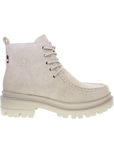 U.S. Polo Assn. Botki w kolorze kremowym rozmiar: 40. Brązowe botki damskie U.S. Polo Assn., bez obcasa, bez zapięcia. Za 222.94 zł.