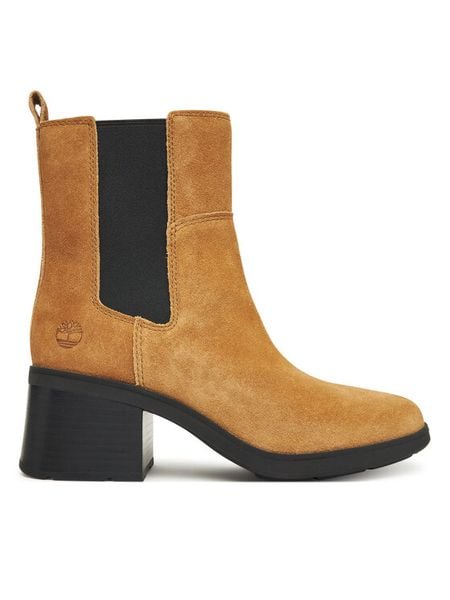 Timberland Botki Bellevaux TB0A424XES41 Brązowy. Brązowe botki damskie Timberland, ze skóry, bez obcasa, na słupku, bez zapięcia. Za 549.99 zł.