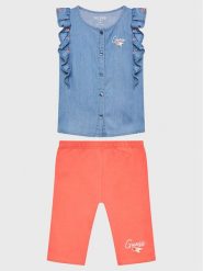 Guess Komplet bluzka i legginsy A3GG03 WFBS0 Kolorowy Regular Fit. Bluzki i koszule dziewczęce Guess, z aplikacjami, z wiskozy, bez kołnierzyka, bez ramiączek. Za 169.99 zł.