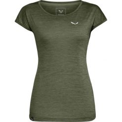 Koszulka trekkingowa damska Puez Melange Dry Ss Tee Women. Zielone koszulki sportowe damskie Salewa, s, bez wzorów, bez ramiączek. Za 151.75 zł.