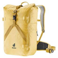 Plecak rowerowy deuter Amager 25 + 5 l dune. Żółte plecaki Deuter, bez wzorów. Za 829.99 zł.