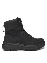 Roxy Trzewiki ARJB700703 Czarny. Czarne botki damskie Roxy, ze skóry, bez obcasa, na płaskiej podeszwie, bez zapięcia. Za 359.99 zł.