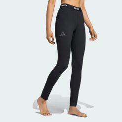 LEGGINSY BAZOWE TERREX MULTI SYNTHETIC. Czarne legginsy damskie Adidas, l, bez wzorów, z dzianiny. Za 219.00 zł.