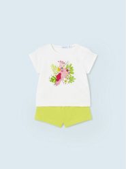 Mayoral Komplet t-shirt i spodenki 1276 Kolorowy Regular Fit. Spodnie niemowlęce Mayoral, bez wzorów, z bawełny. Za 79.99 zł.