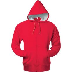 Bluza z kapturem z kieszeniami kangurkami Kariban. Niebieskie bluzy damskie KARIBAN, s, bez wzorów, z bawełny, z kapturem. Za 267.00 zł.