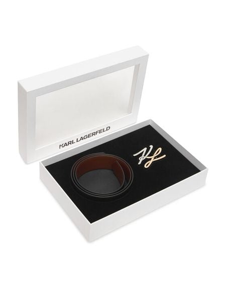 KARL LAGERFELD Pasek Damski B1W33044 Czarny. Czarne paski damskie KARL LAGERFELD, bez wzorów, ze skóry. Za 364.99 zł.
