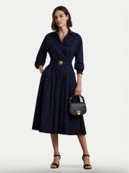 LAUREN RALPH LAUREN Sukienka koszulowa 250957121001 Granatowy Regular Fit. Niebieskie sukienki damskie Lauren Ralph Lauren, bez wzorów, z bawełny, bez ramiączek. Za 1,299.00 zł.